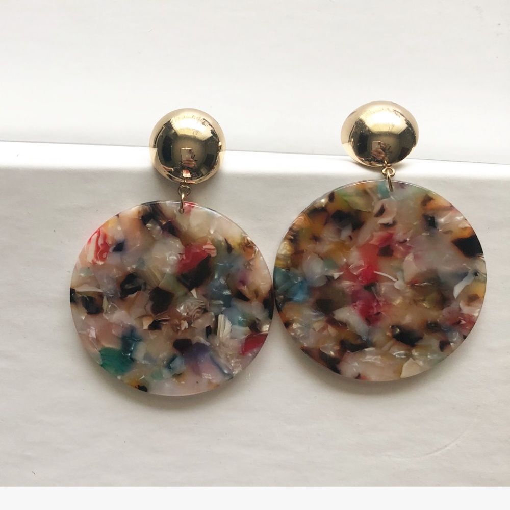 Round Acrylic Earring